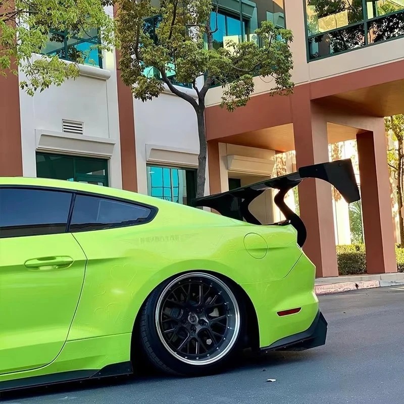 Adjustable Carbon Fiber Rear Spoiler Trunk Wing Robot Style High Stand for Mustang 2015-2023